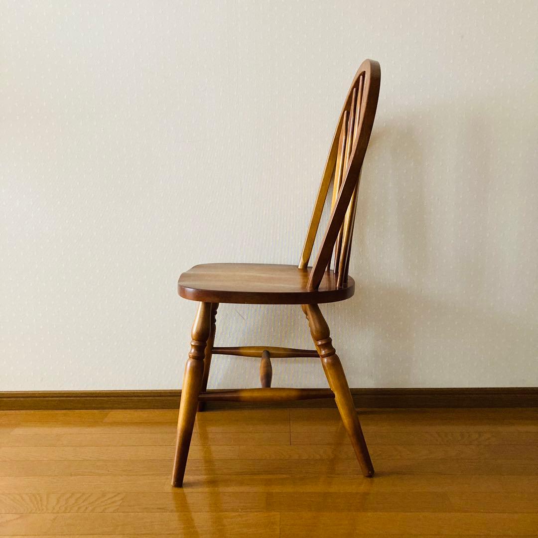 おしゃれ！一点物！フープバックチェア 天然木 ダイニングチェア 無垢材