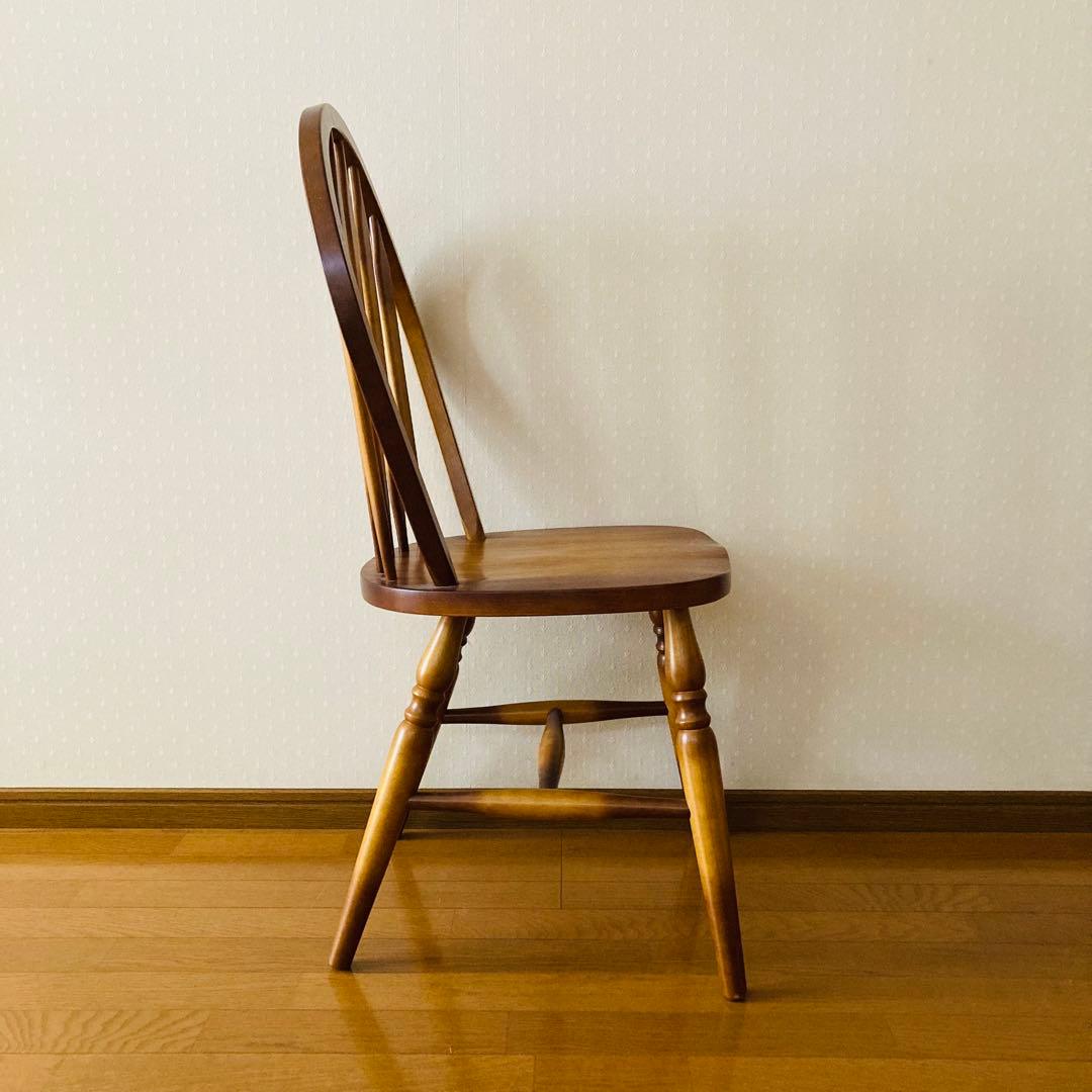 おしゃれ！一点物！フープバックチェア 天然木 ダイニングチェア 無垢材