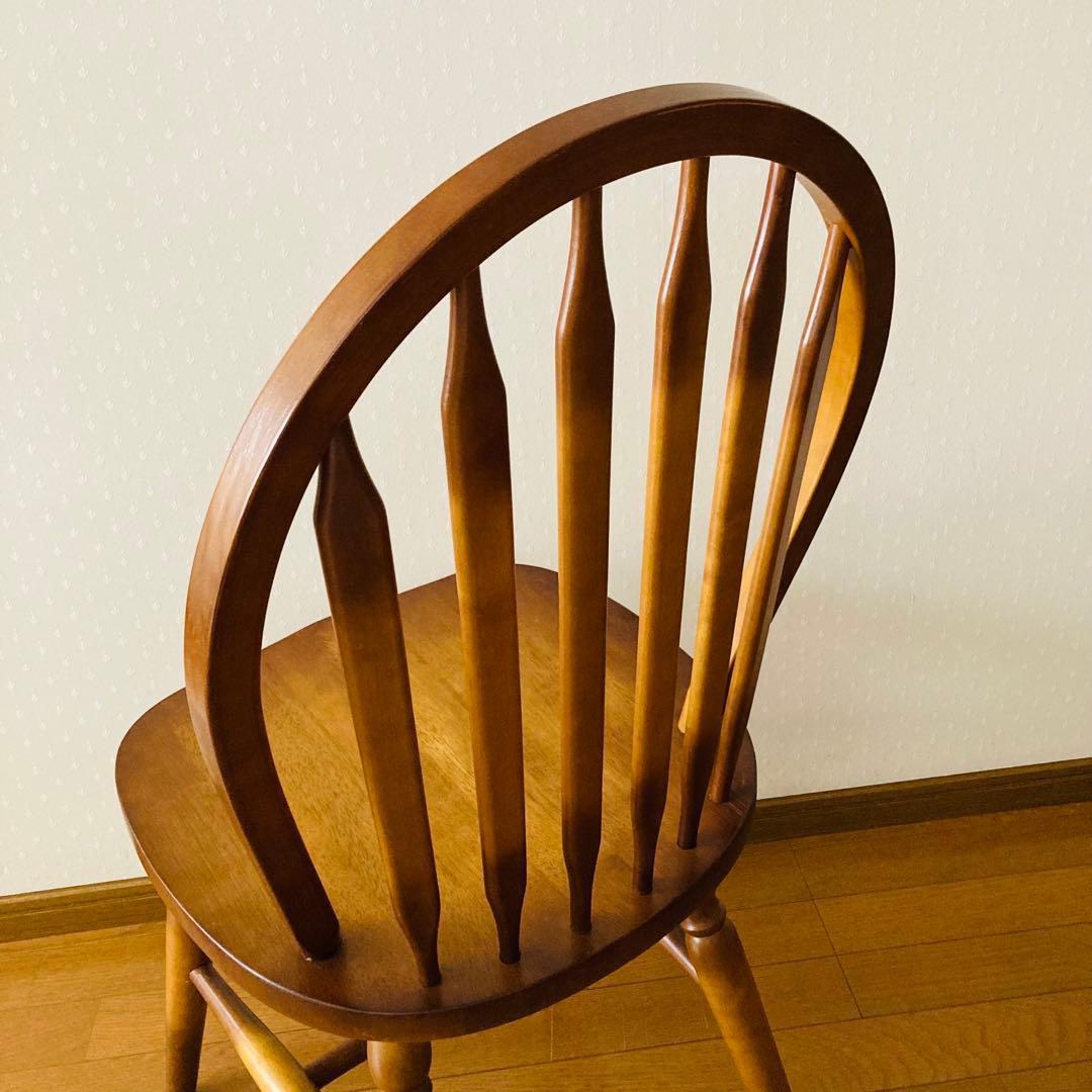 おしゃれ！一点物！フープバックチェア 天然木 ダイニングチェア 無垢材