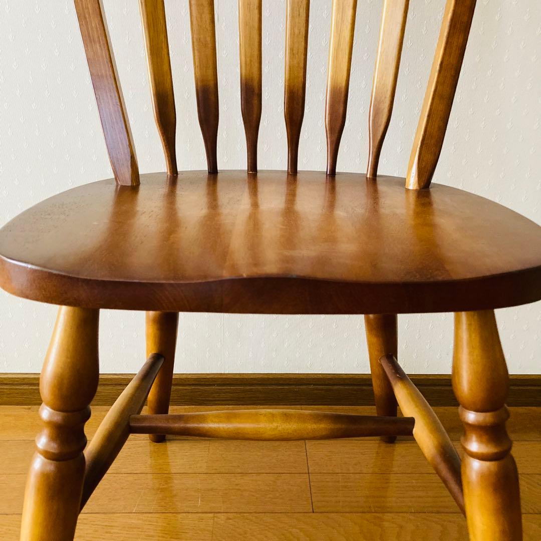 おしゃれ！一点物！フープバックチェア 天然木 ダイニングチェア 無垢材