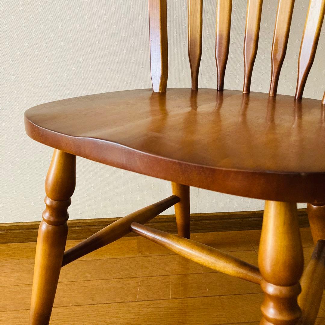 おしゃれ！一点物！フープバックチェア 天然木 ダイニングチェア 無垢材