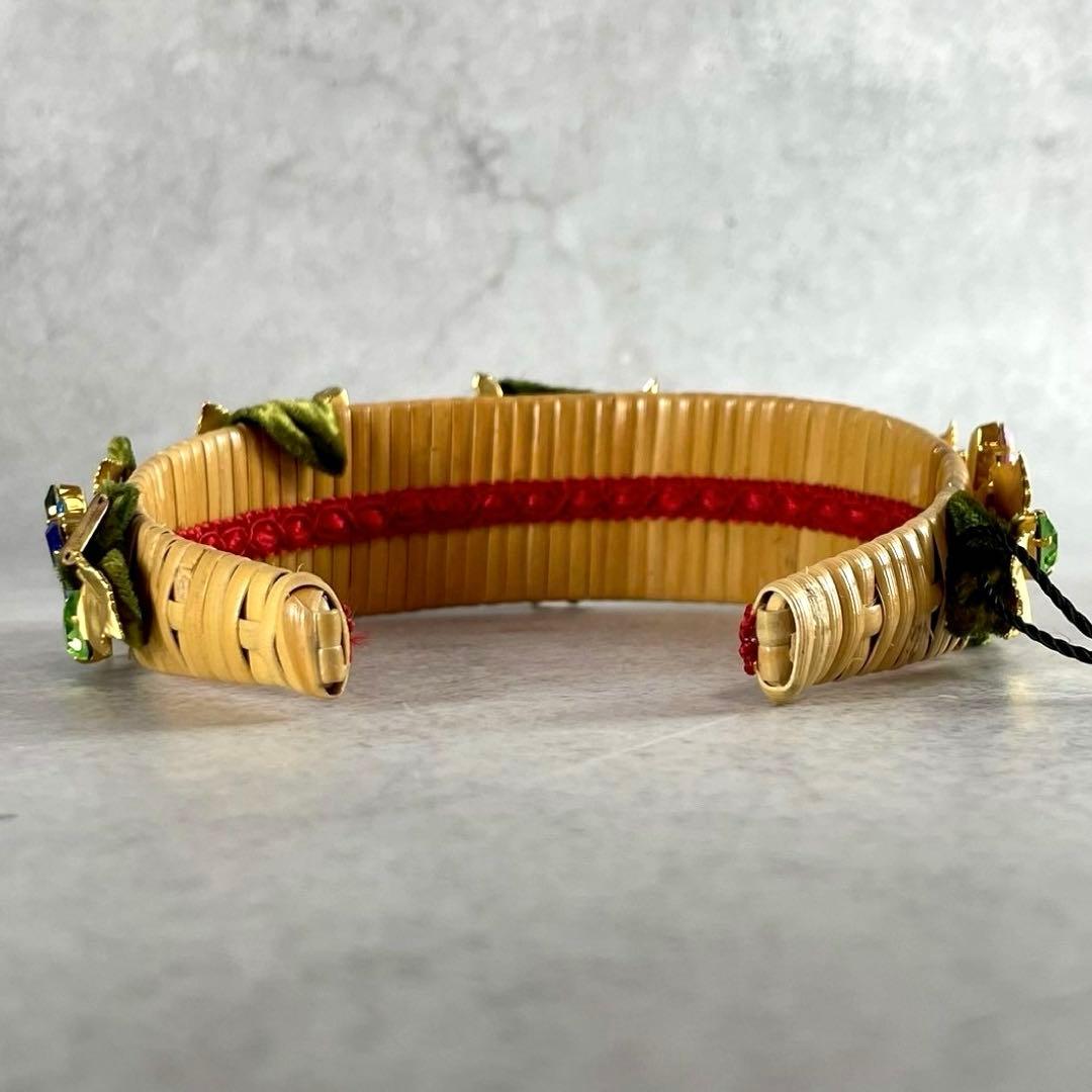 希少★ドルチェ＆ガッバーナ バンブー カチューシャ ビジュークリスタル フラワー