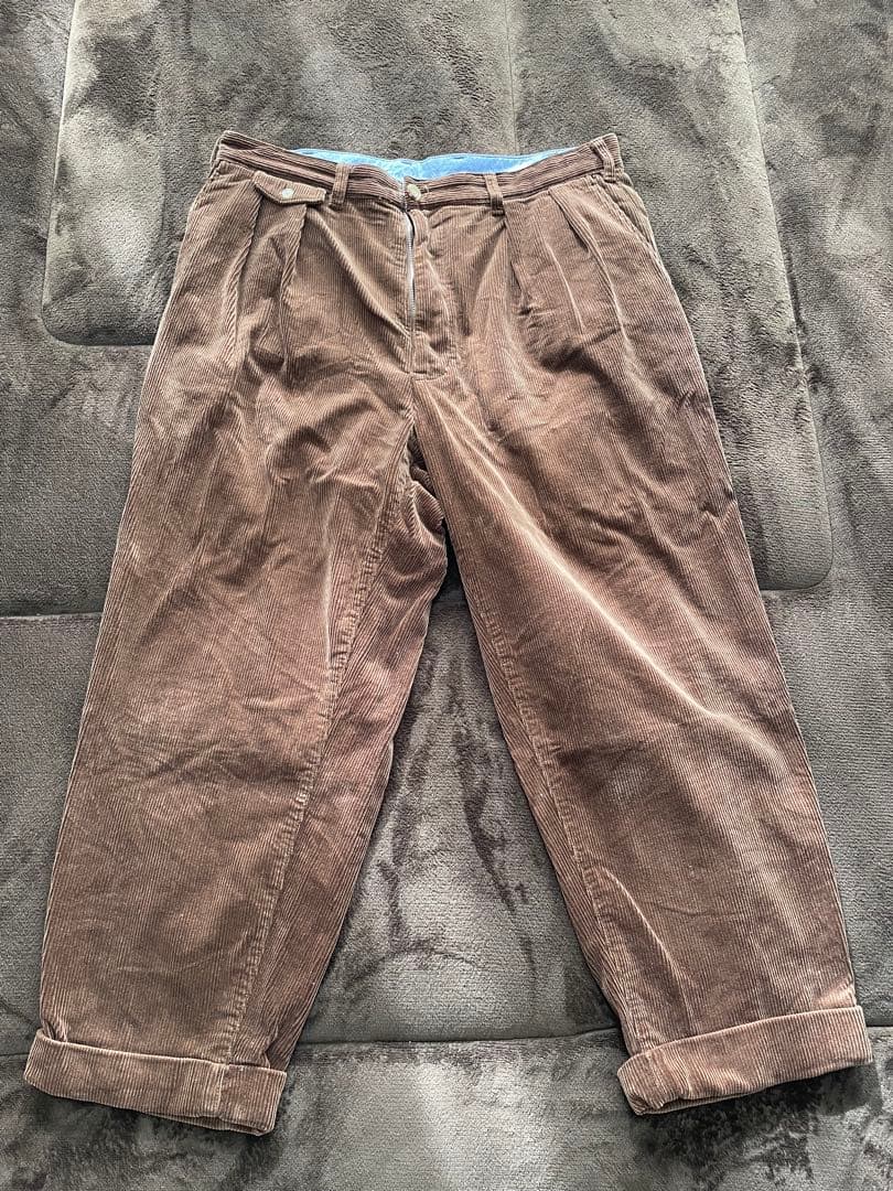beams 2Pleats Corduroy コーデュロイパンツ　 XL