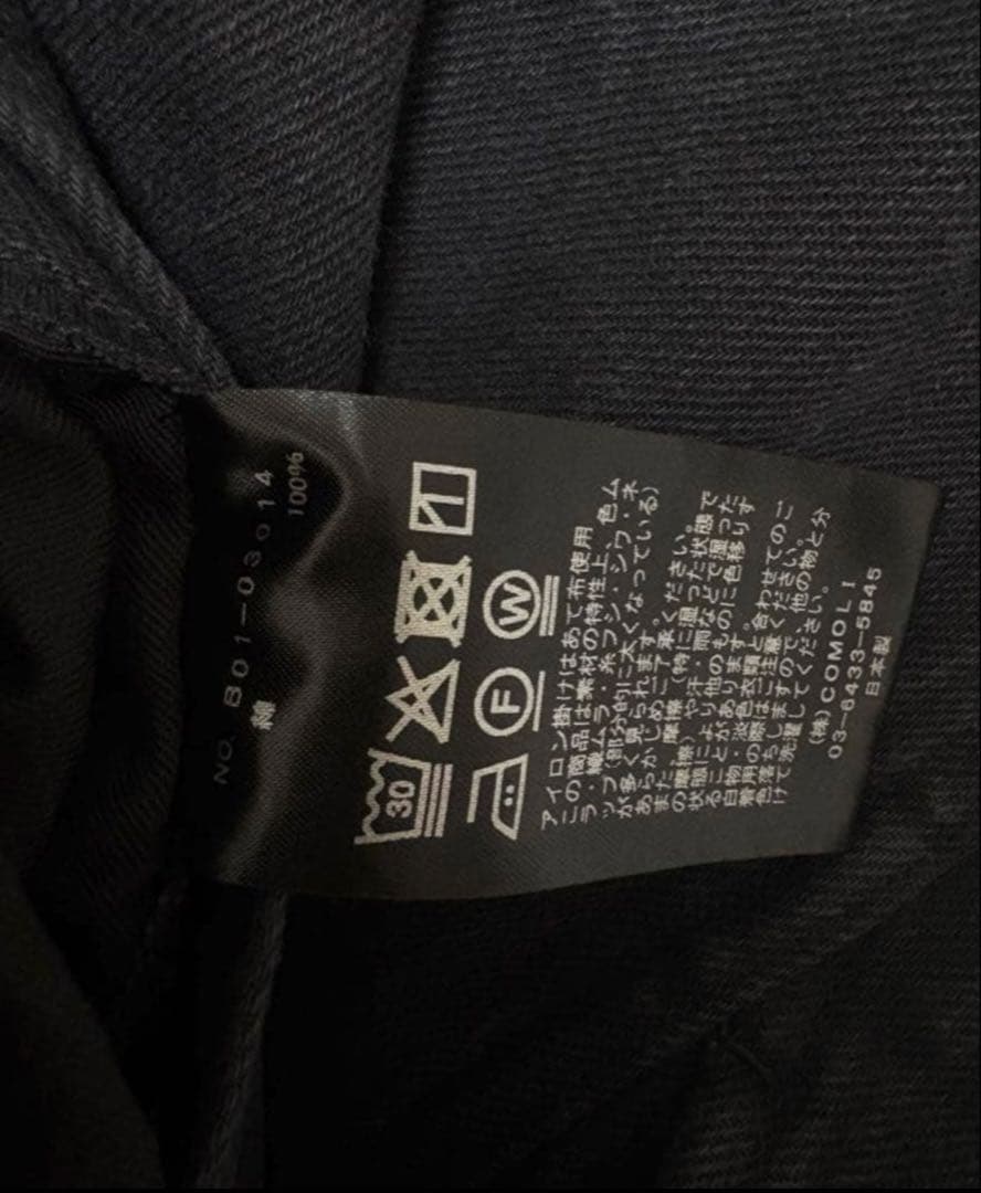 25ss comoli ブラックドリル 6Pパンツ サイズ3