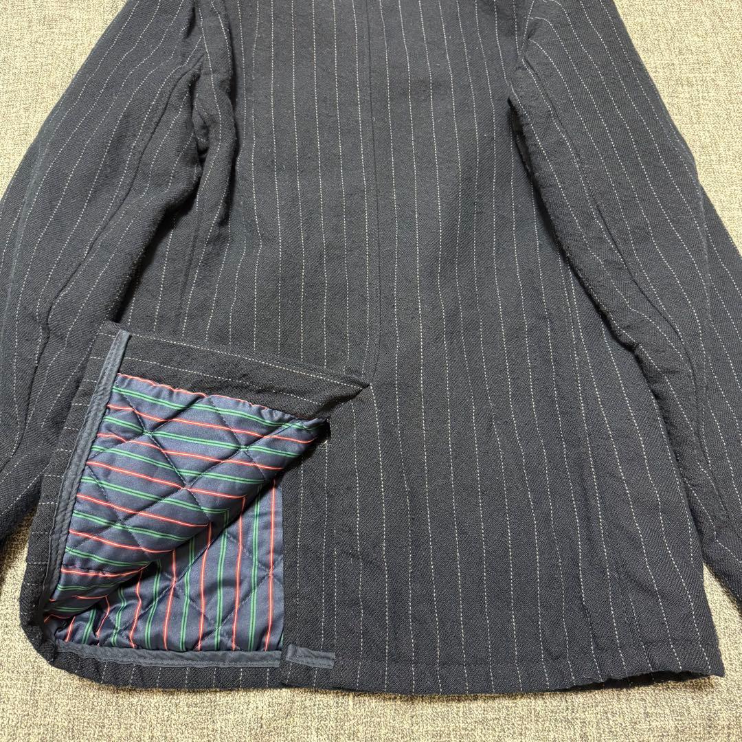 Schott×タケオキクチ★USA製Pコート 裏地キルティング&マルチストライプ