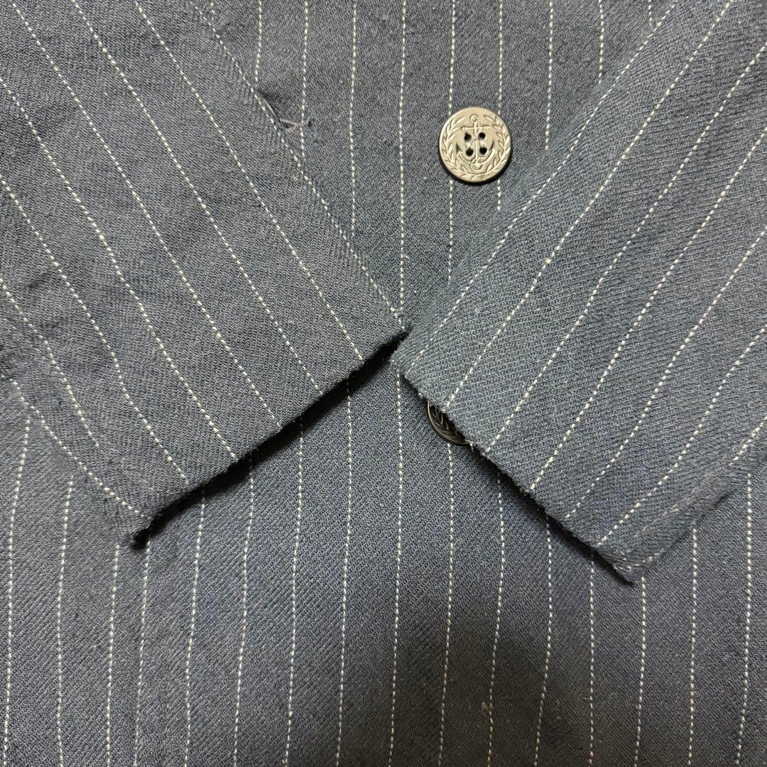 Schott×タケオキクチ★USA製Pコート 裏地キルティング&マルチストライプ