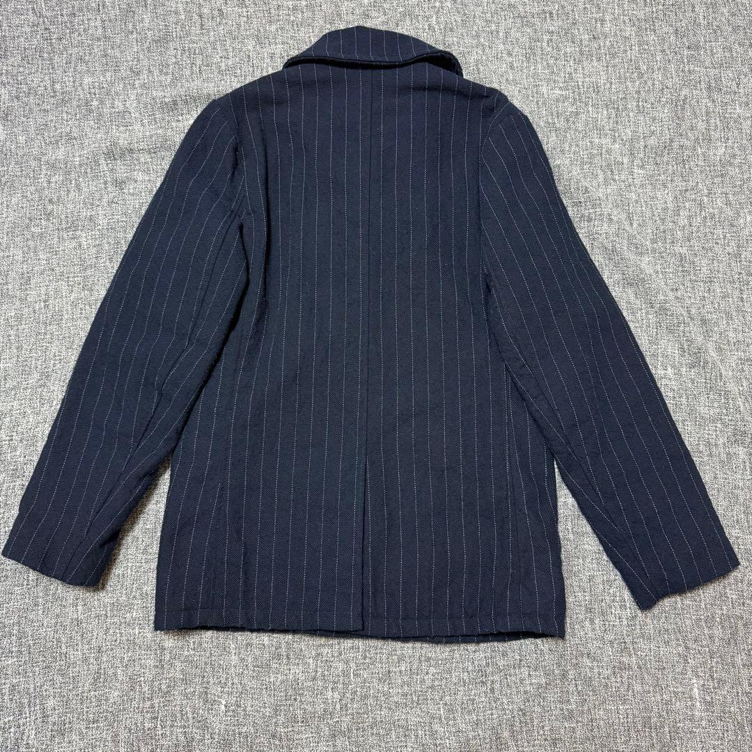 Schott×タケオキクチ★USA製Pコート 裏地キルティング&マルチストライプ