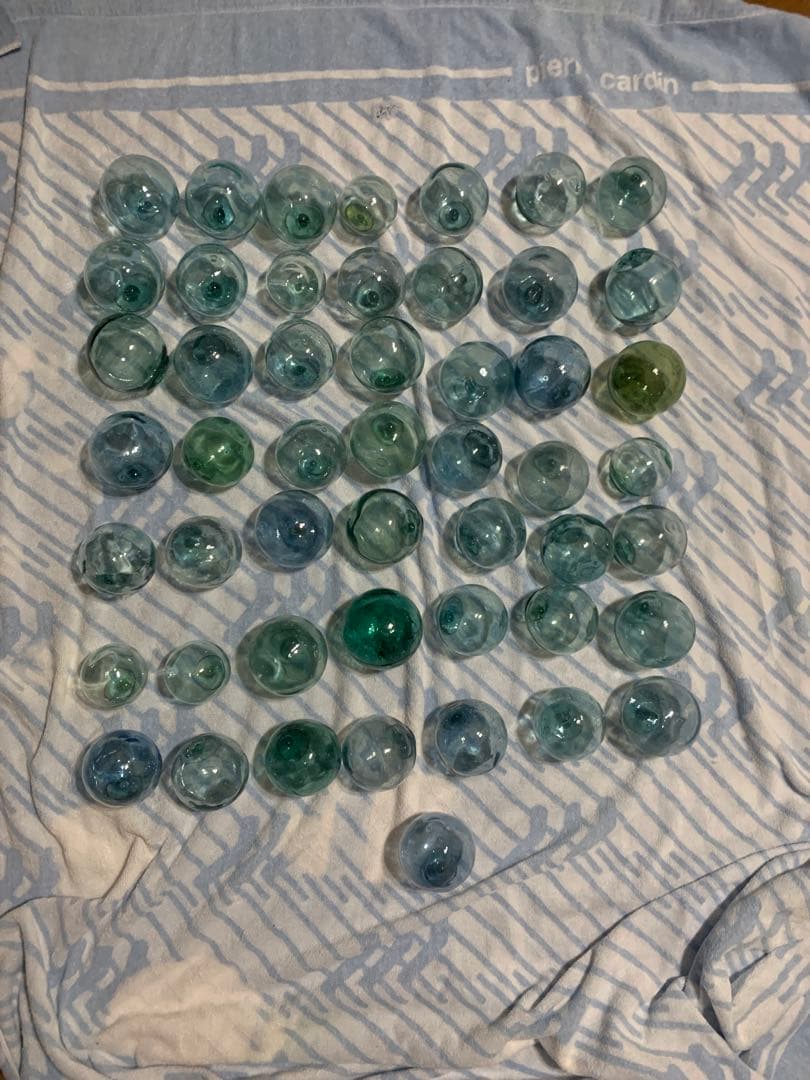 【美品】50個 ガラス玉 浮き玉 アンティーク ビン玉 レア物 昭和レトロ