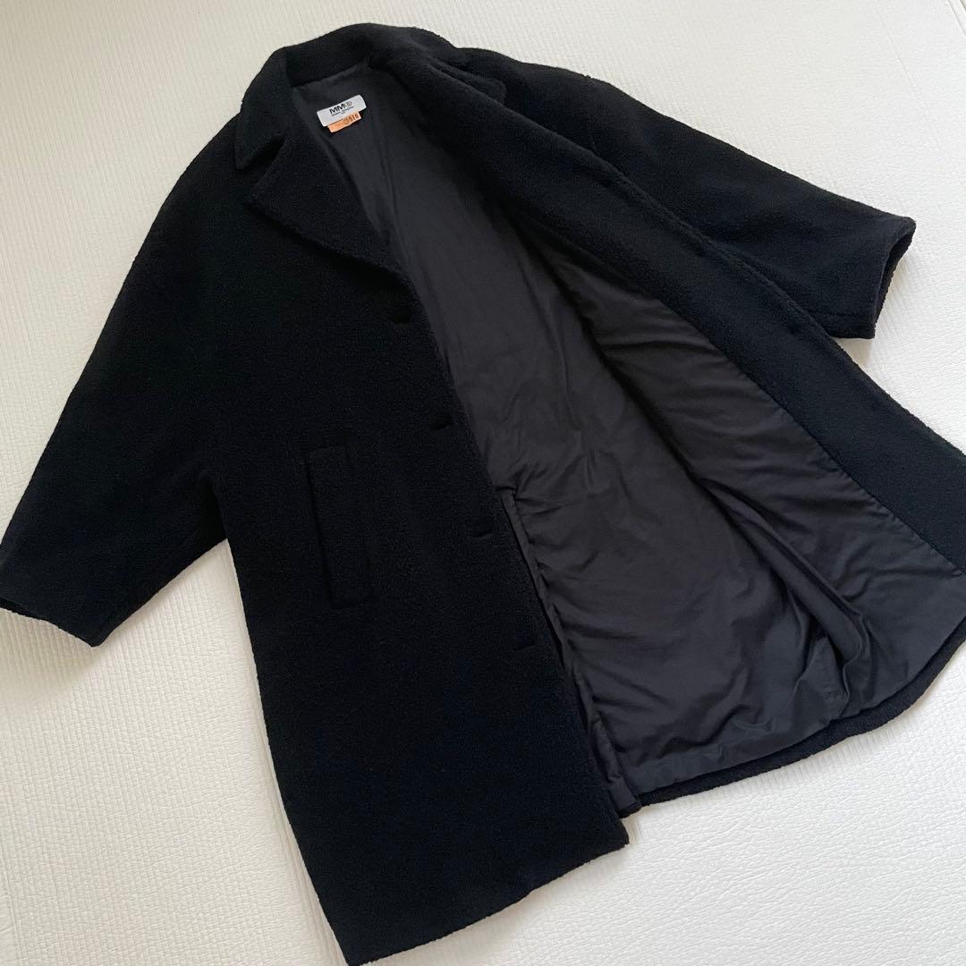 エムエムシックスメゾンマルジェラ コクーンコート ブラック