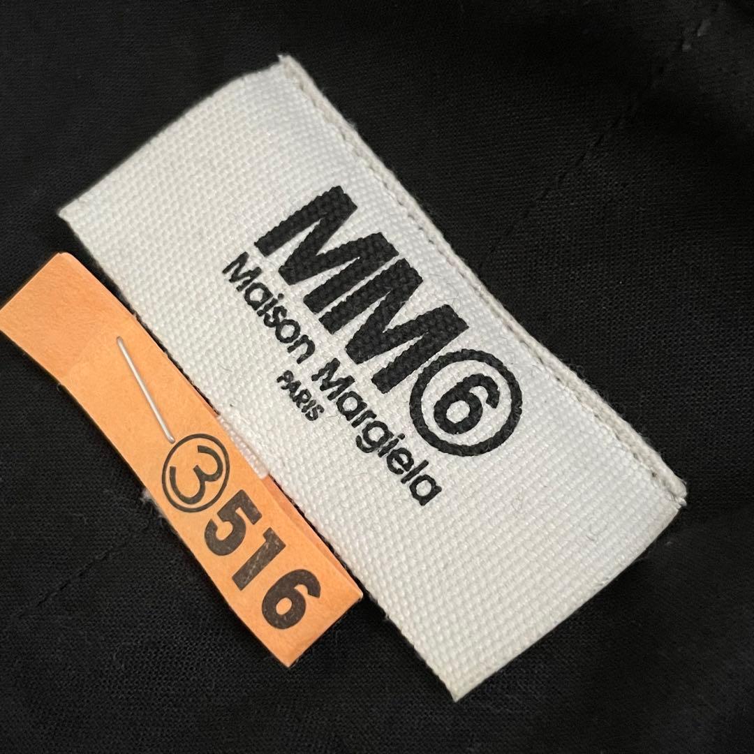エムエムシックスメゾンマルジェラ コクーンコート ブラック