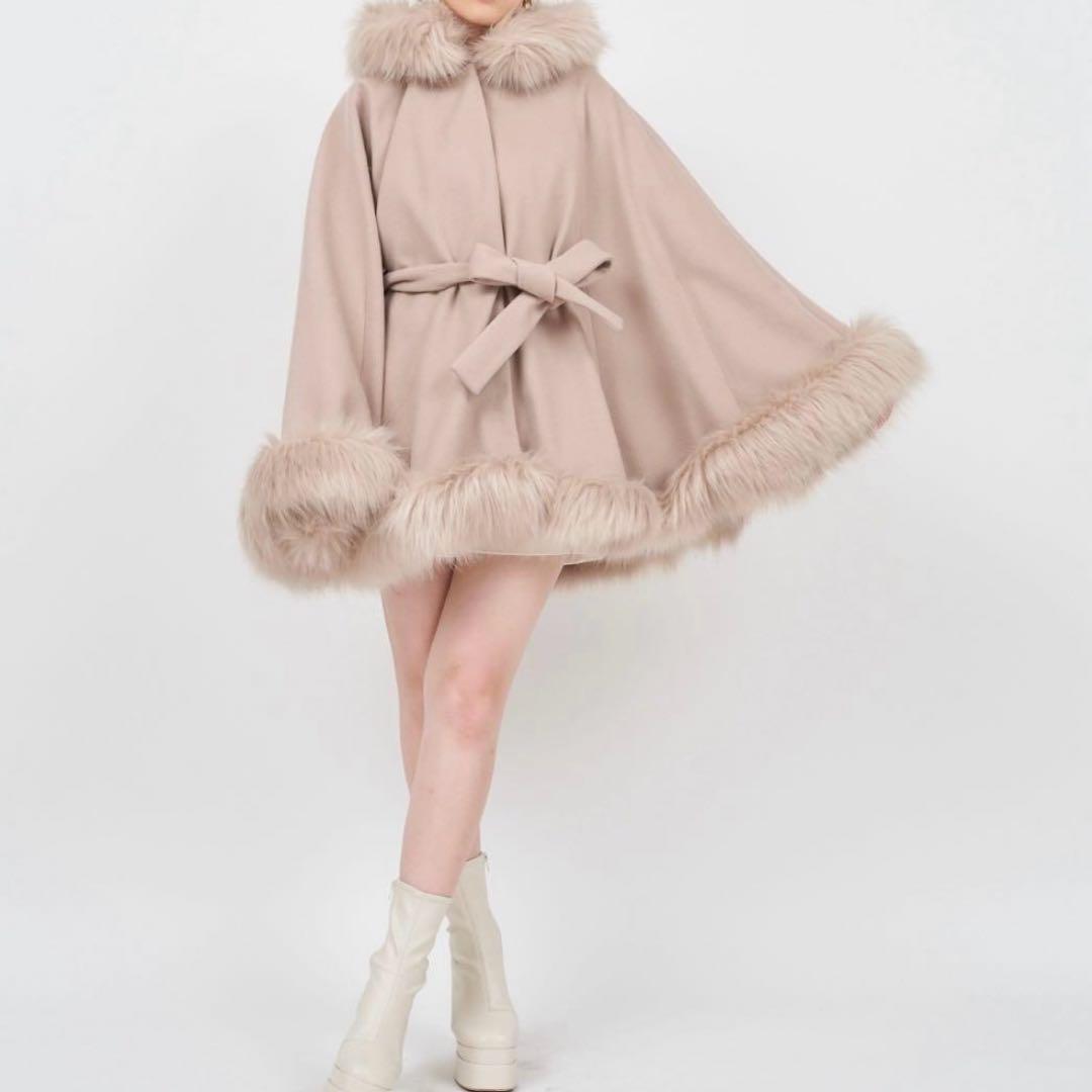 【最安値】PARTY フードファーケープコート