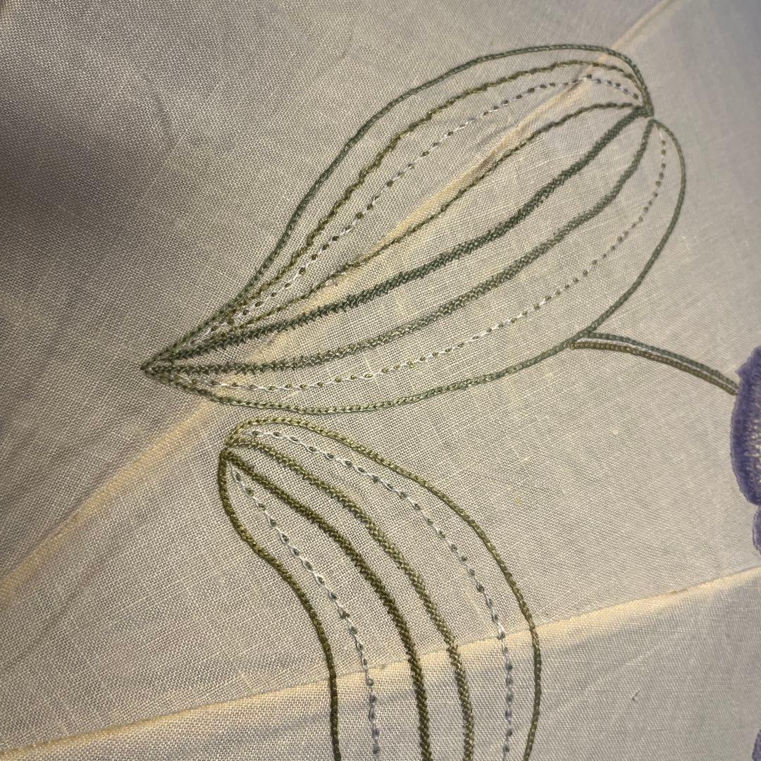 戸塚刺繍作品　紫の花 折りたたみ日傘