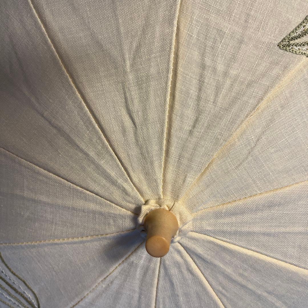 戸塚刺繍作品　紫の花 折りたたみ日傘