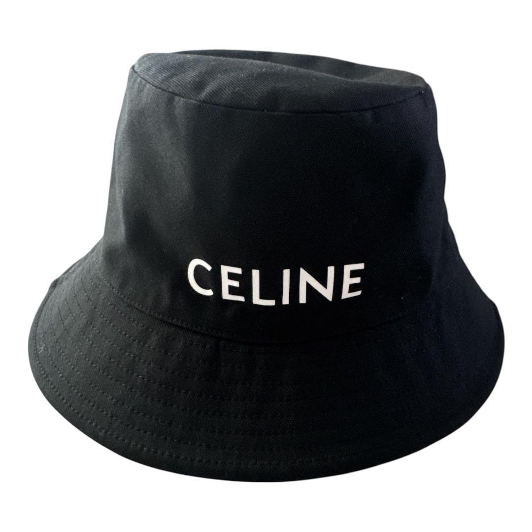 CELINE ブラック バケットハット Mサイズ