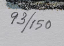 荻須高徳 【パリのカフェ】 リトグラフ