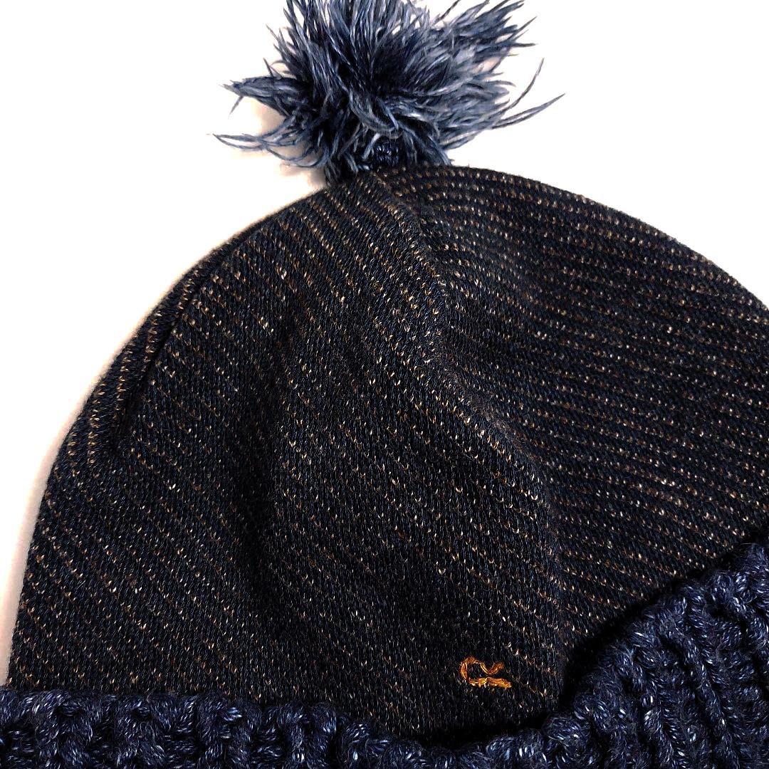 45R✨umii908 45rpm インディゴ ジャガードデニム ニットキャップ