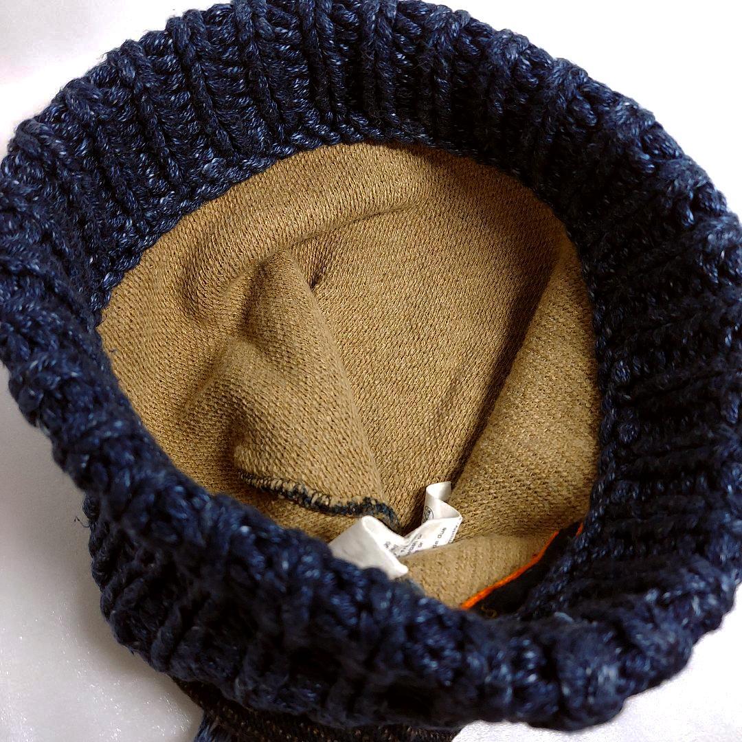 45R✨umii908 45rpm インディゴ ジャガードデニム ニットキャップ