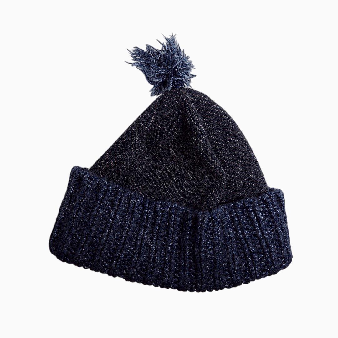 45R✨umii908 45rpm インディゴ ジャガードデニム ニットキャップ