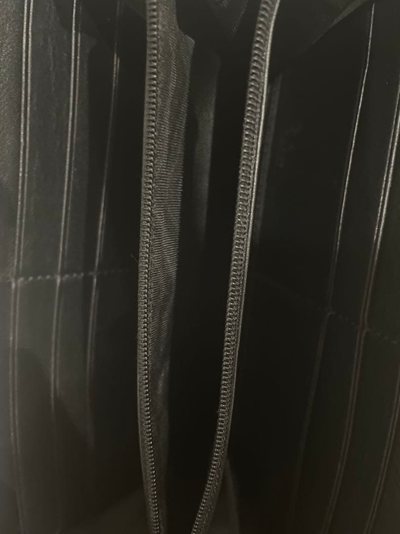 美品✨ グッチ 長財布 ラウンドファスナー マイクロシマ ブラック レザー