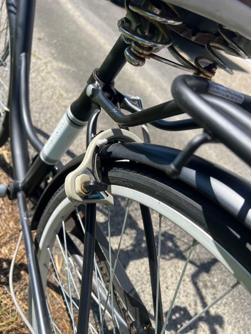 名古屋市内お届け無料26インチシティサイクル 黒 前カゴ付き