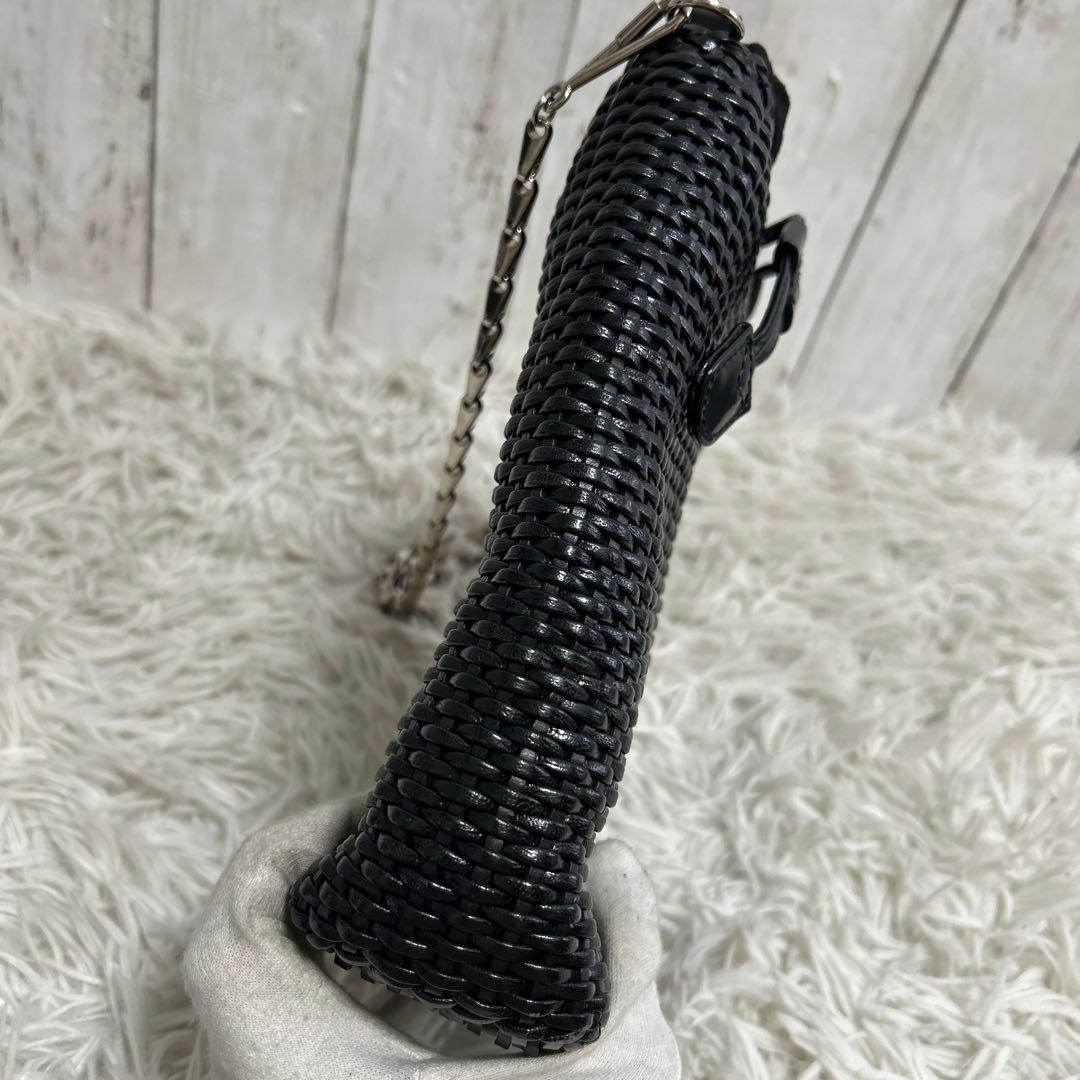 GUCCI チェーン　ショルダーバッグ　カゴバッグ　ブラック　カゴ