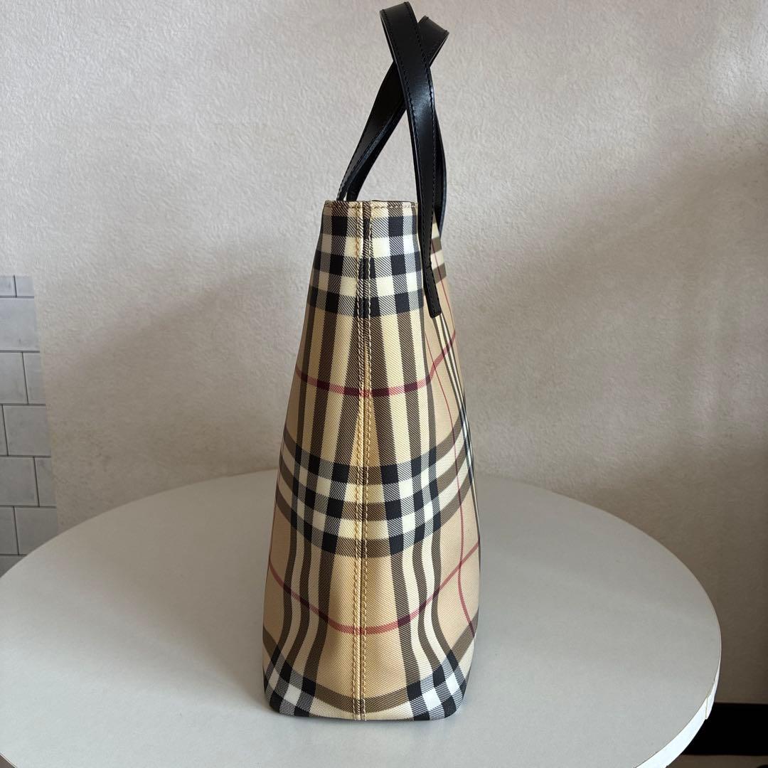 BURBERRY バーバリー ノバチェック トートバッグ ＰＶＣレザー バッグ