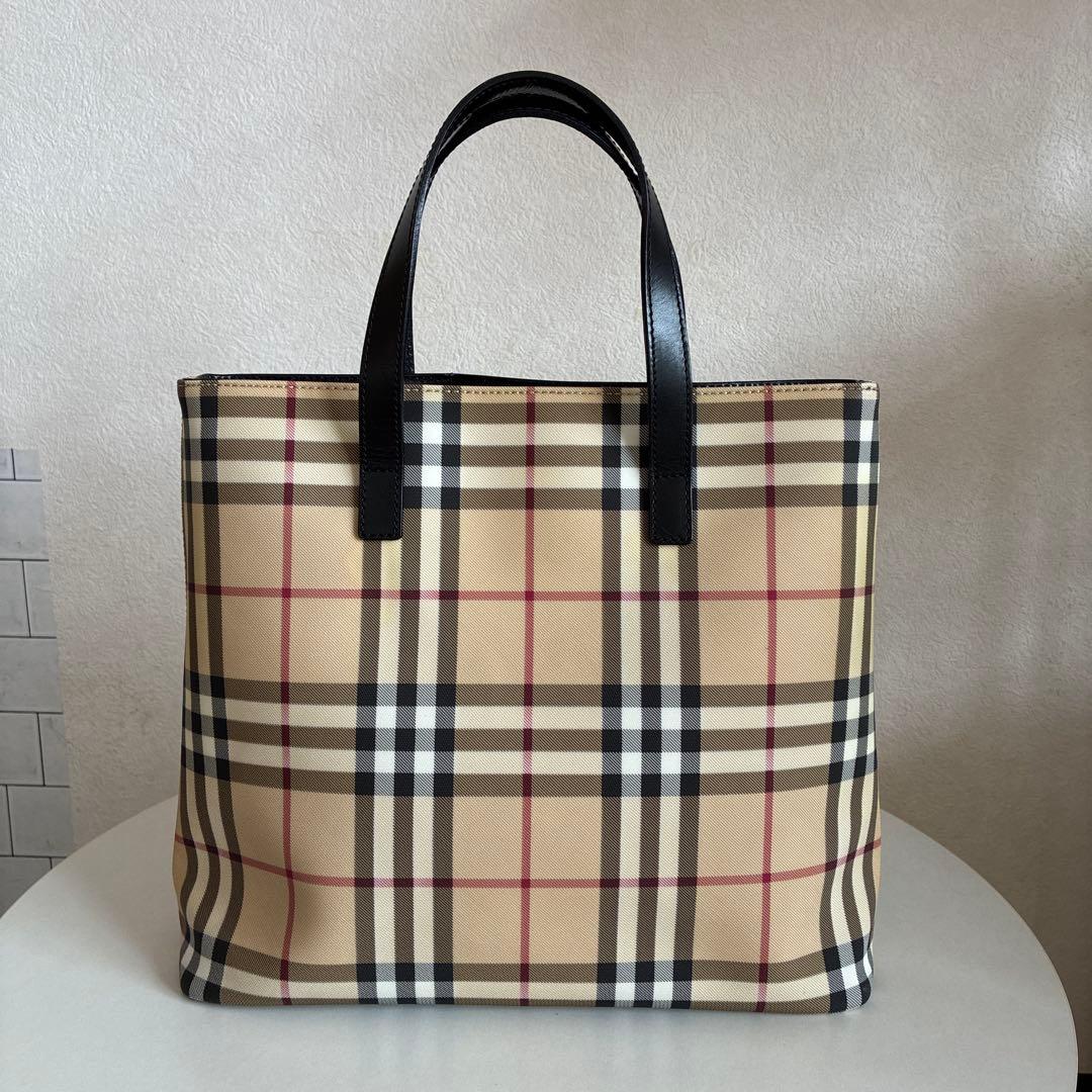 BURBERRY バーバリー ノバチェック トートバッグ ＰＶＣレザー バッグ
