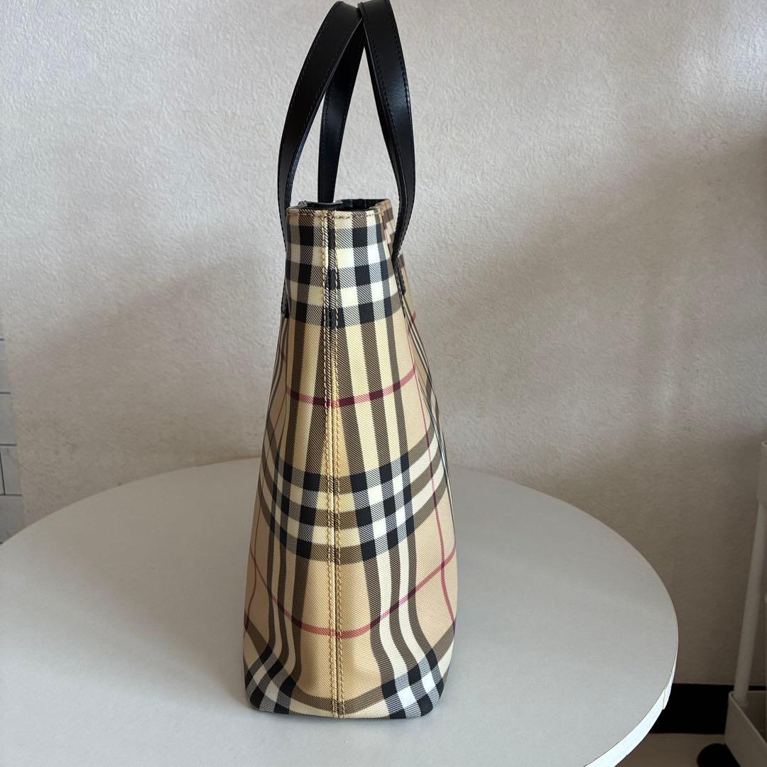 BURBERRY バーバリー ノバチェック トートバッグ ＰＶＣレザー バッグ
