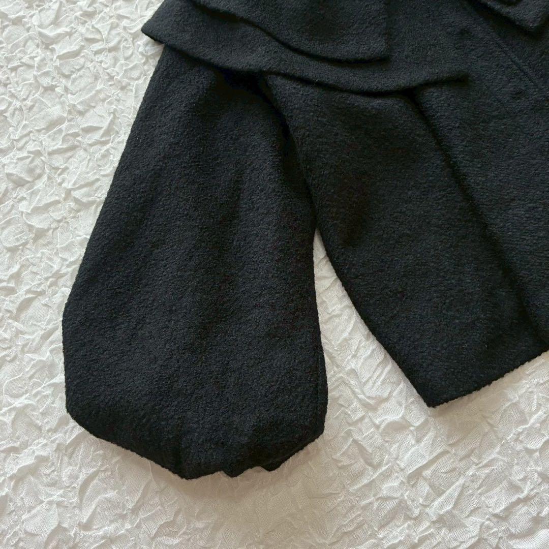 カロリナグレイサー ダブルカラーショートコート F ボリュームスリーブ 大きめ襟