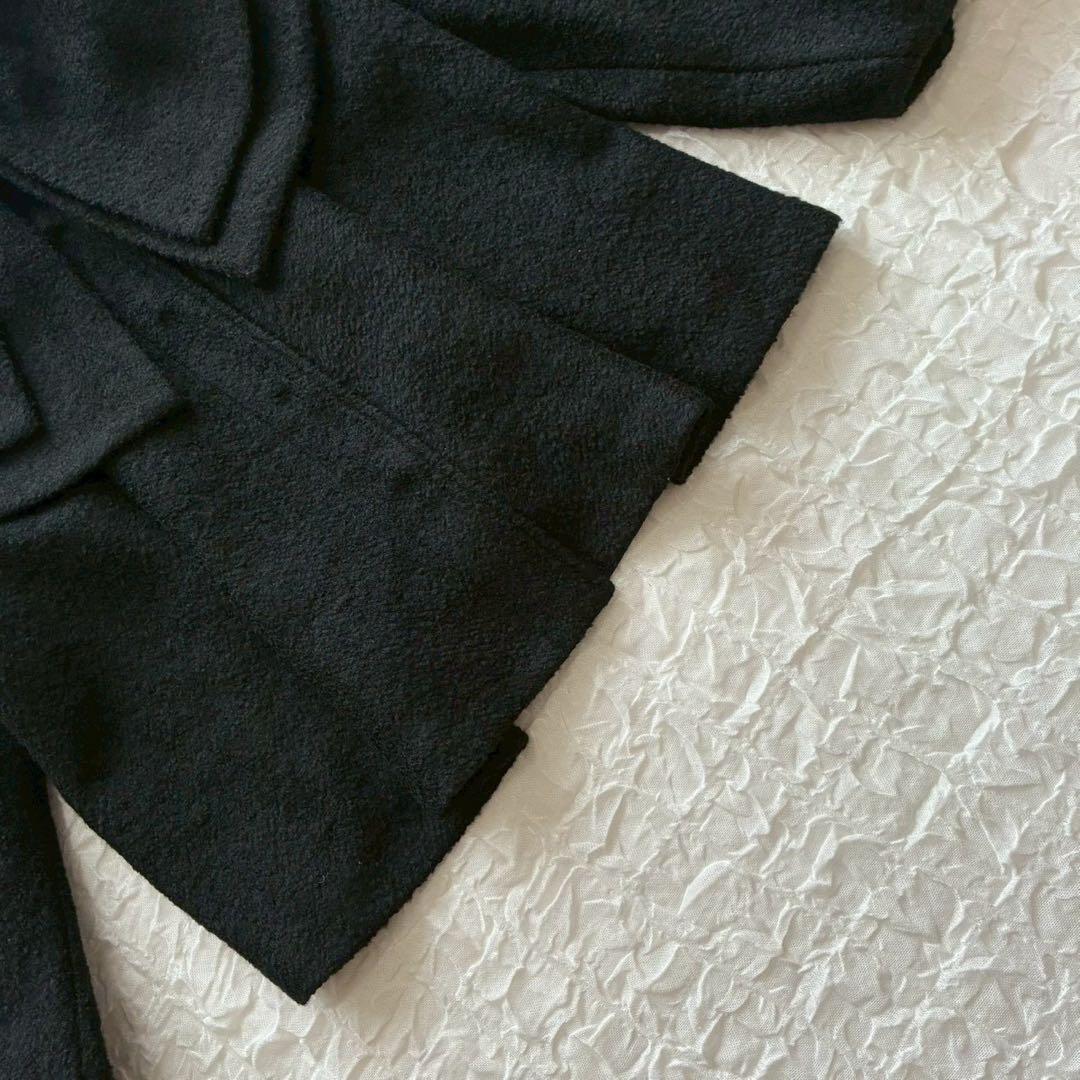 カロリナグレイサー ダブルカラーショートコート F ボリュームスリーブ 大きめ襟