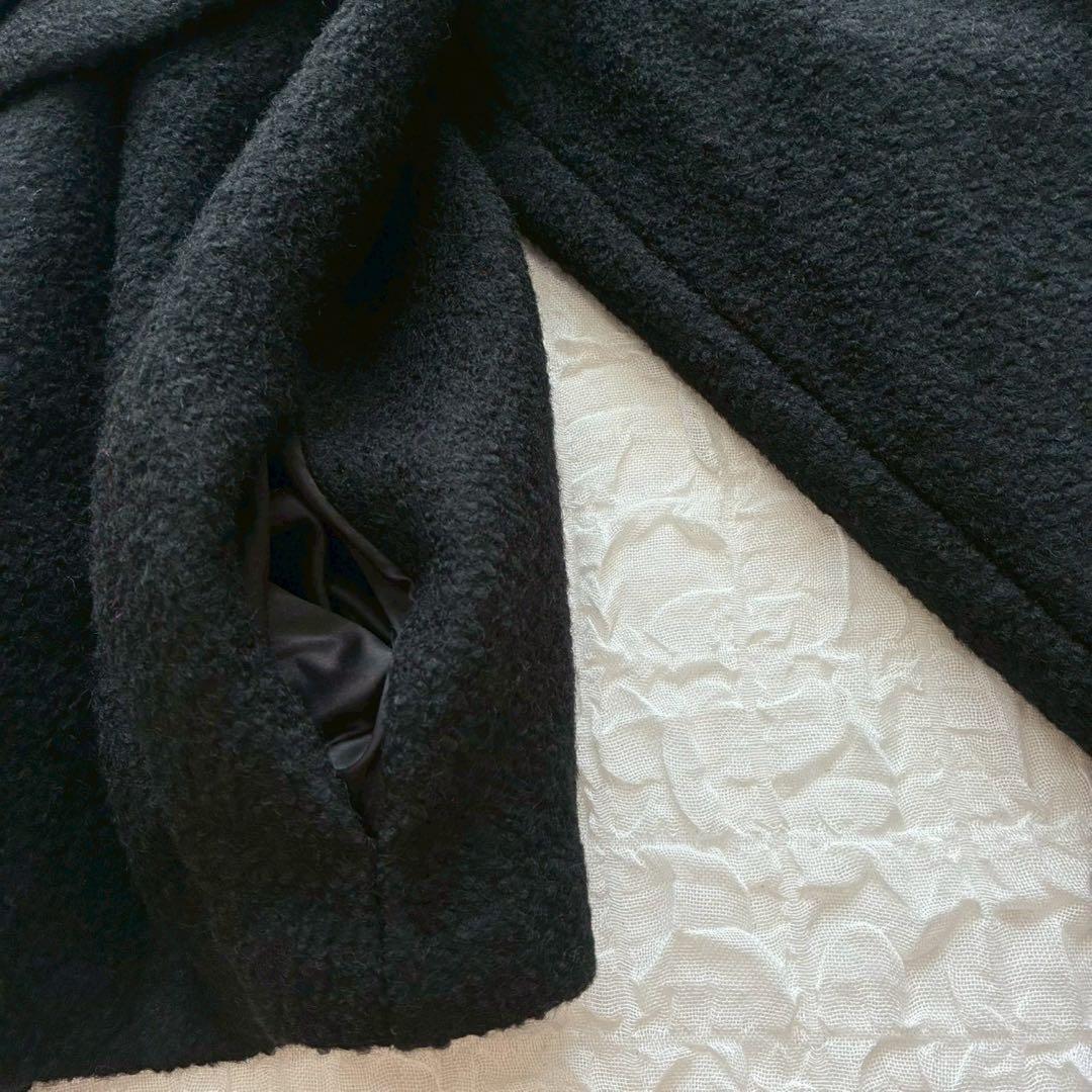 カロリナグレイサー ダブルカラーショートコート F ボリュームスリーブ 大きめ襟