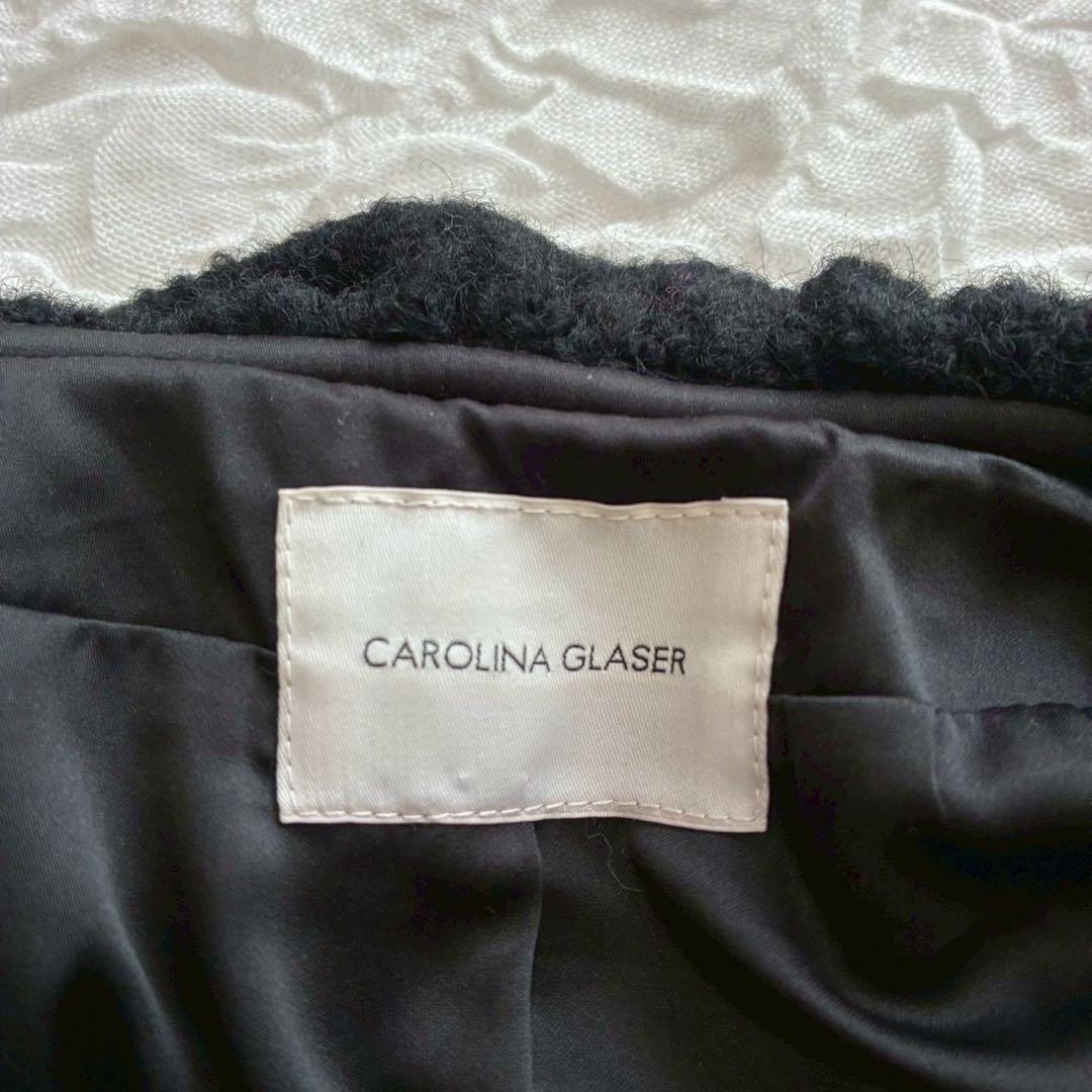 カロリナグレイサー ダブルカラーショートコート F ボリュームスリーブ 大きめ襟