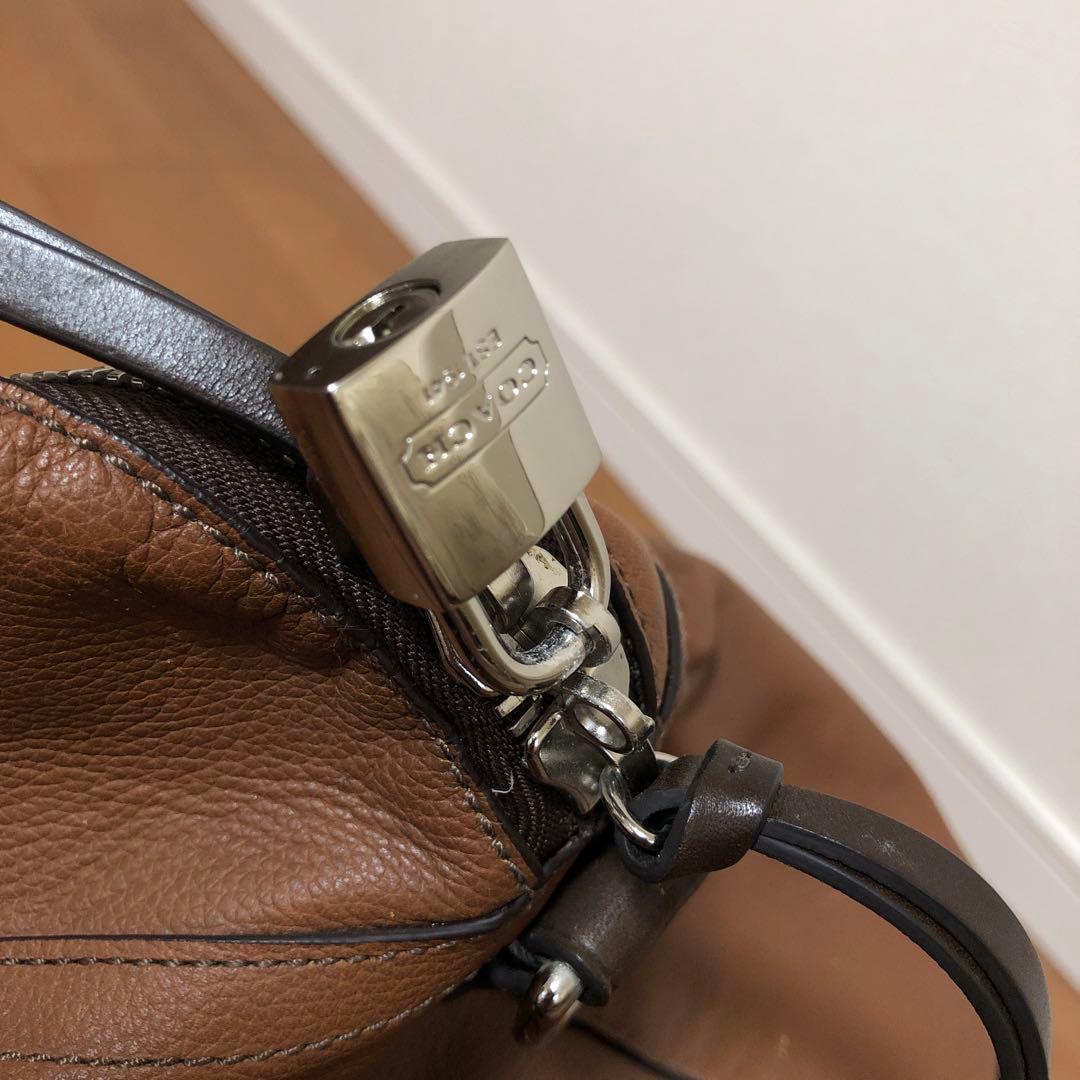 使用回数1回きり オールドコーチ 2wayメンズレザーボストンバッグ ブラウン