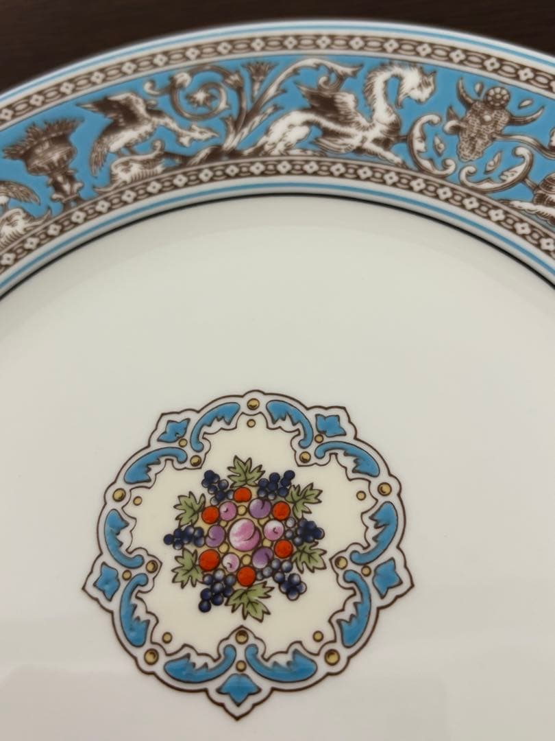 ウェッジウッド フロレンティーン ターコイズ プレート 20.5cm 黒壷 2枚