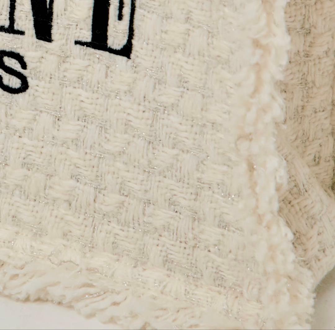 epine エピヌ　トートバッグ　ツイード　ホワイト　白