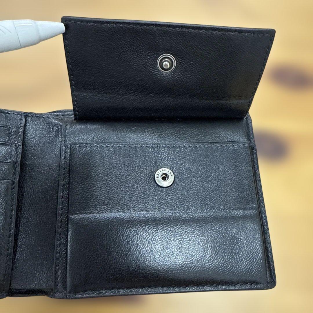 BALENCIAGA メンズ 二つ折り財布 フォールドウォレット 黒