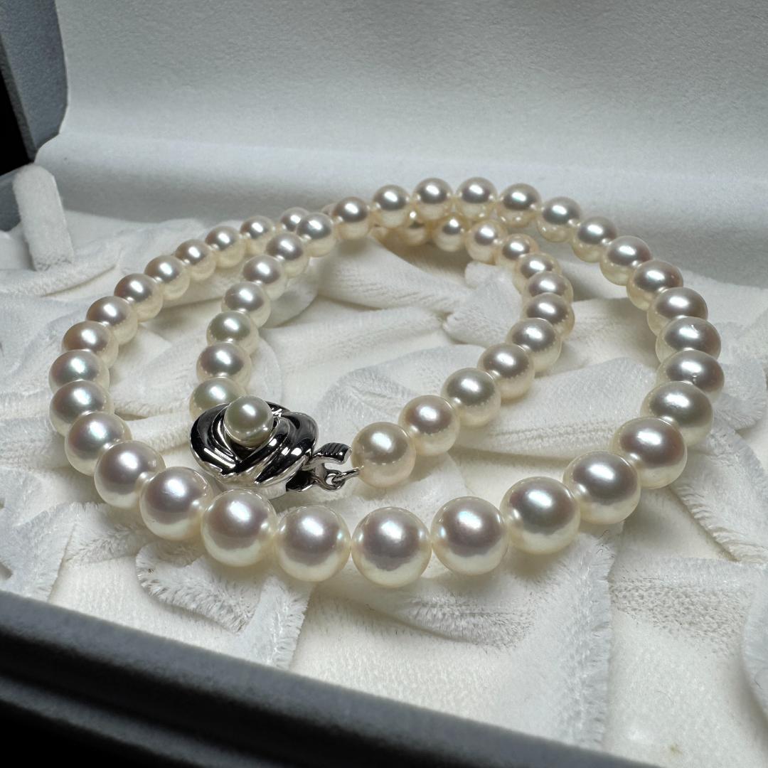 最高級 田崎真珠✨ あこや真珠 パール ネックレス 約7.5-8.0mm SV