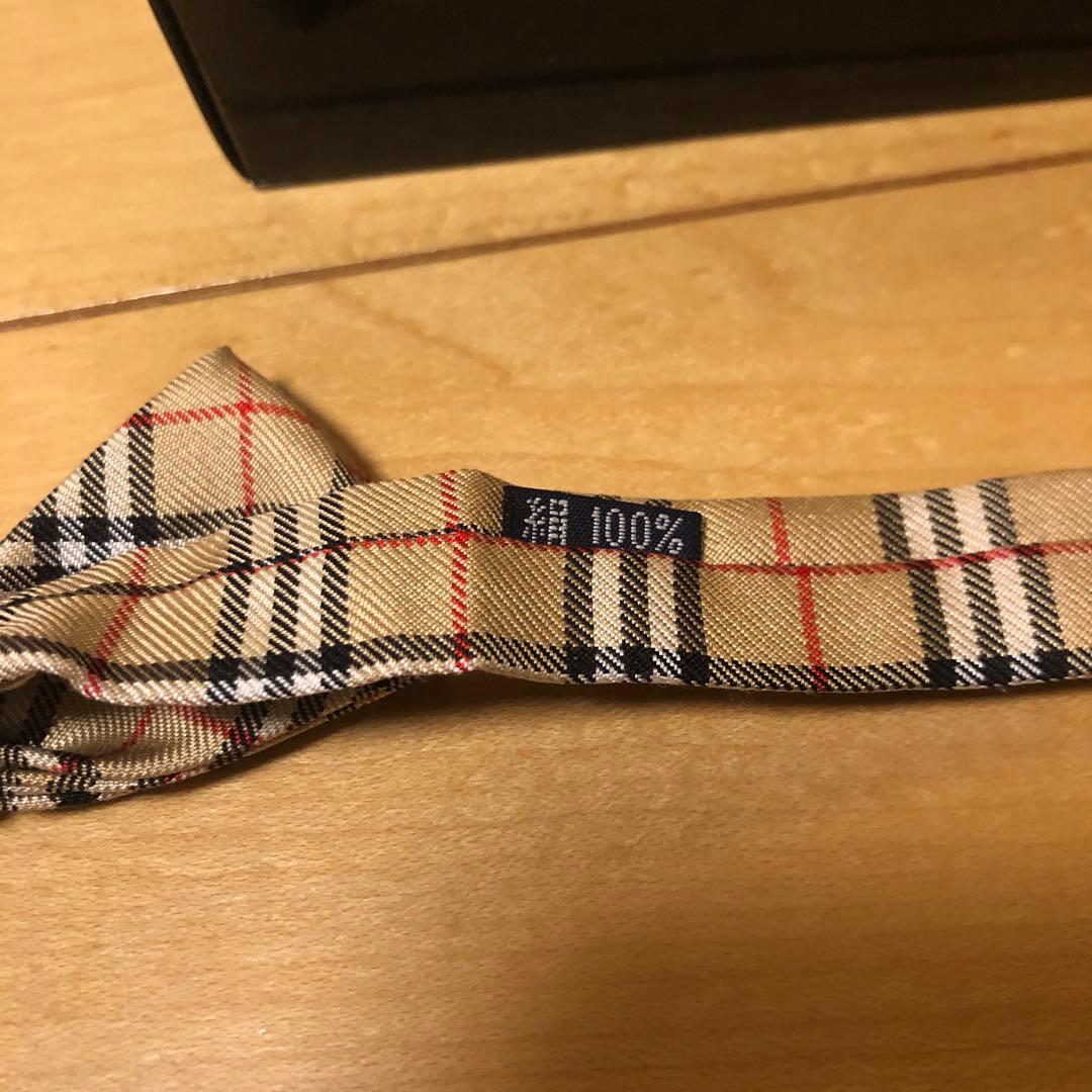 Burberry チェック柄 蝶ネクタイ 100%シルク　ベビー　キッズ　子供