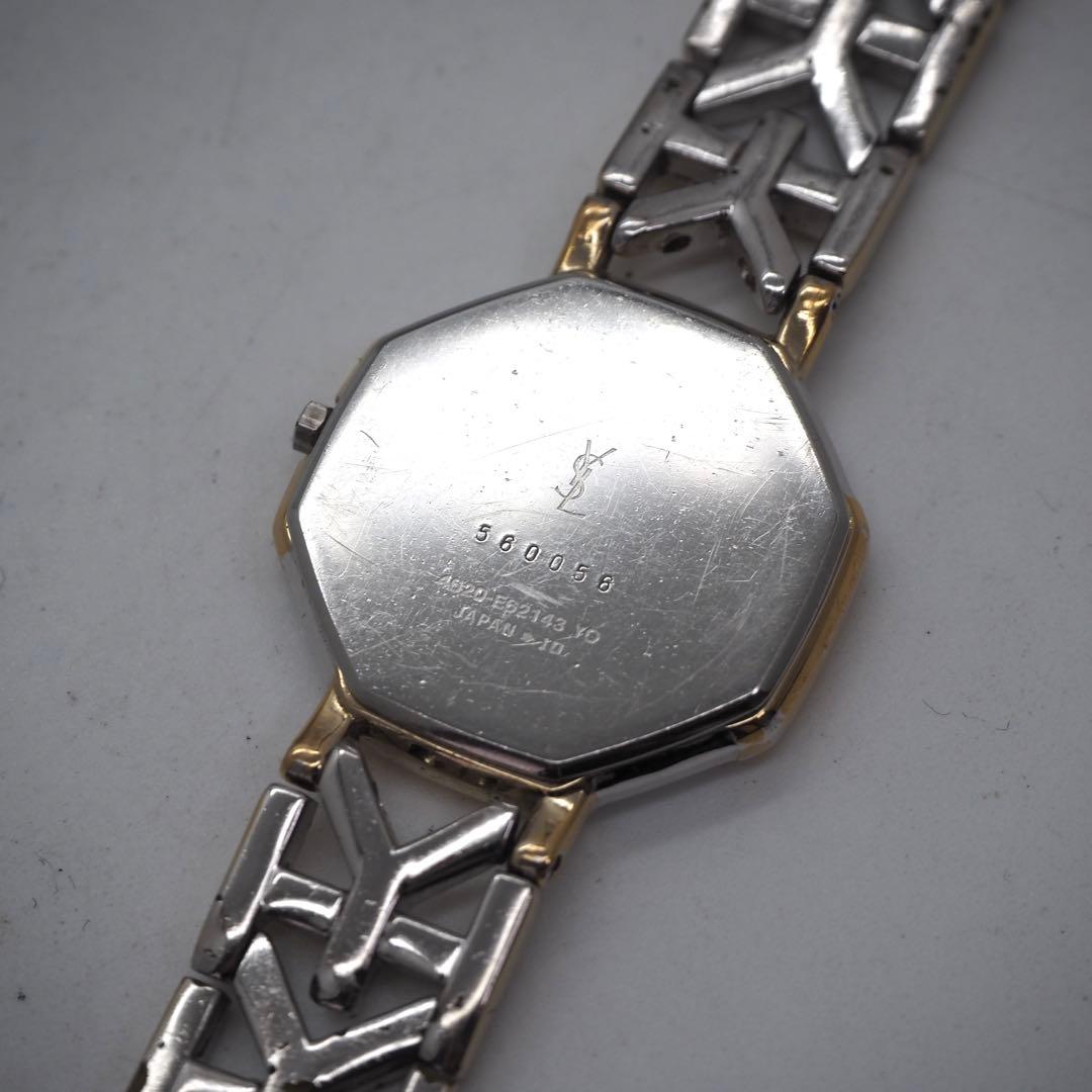 209 稼働 イヴサンローラン　時計 オクタゴン レディース ゴールド　希少