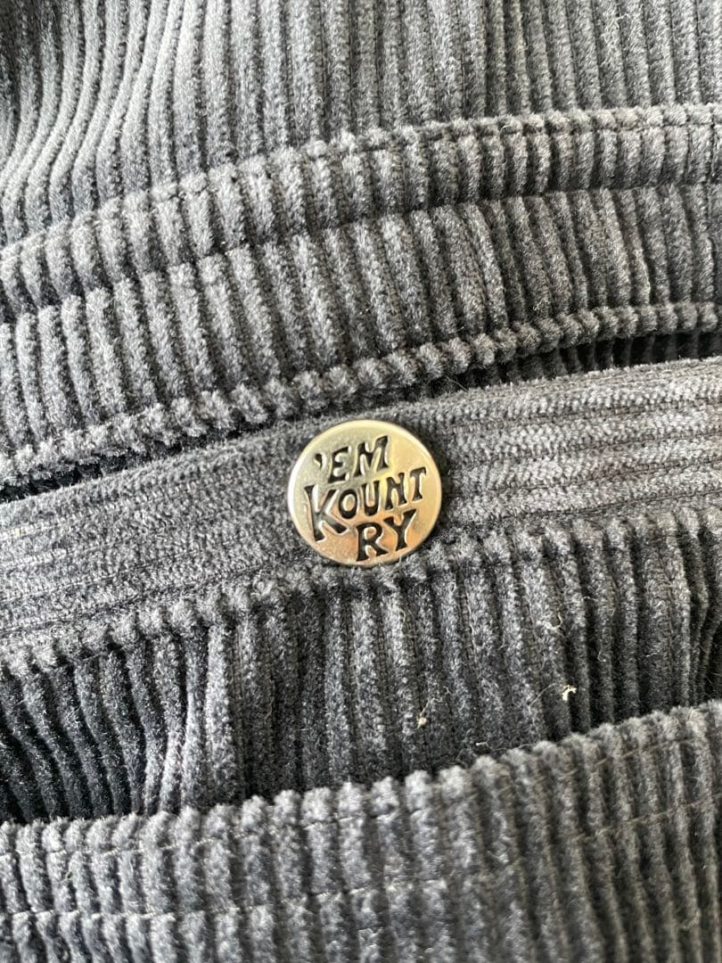 KAPITAL （キャピタル）コーデュロイポートバギーパンツ ブラック