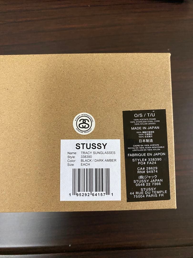 小物 stussy TRACY SUNGLASSES Black/Dark Amber