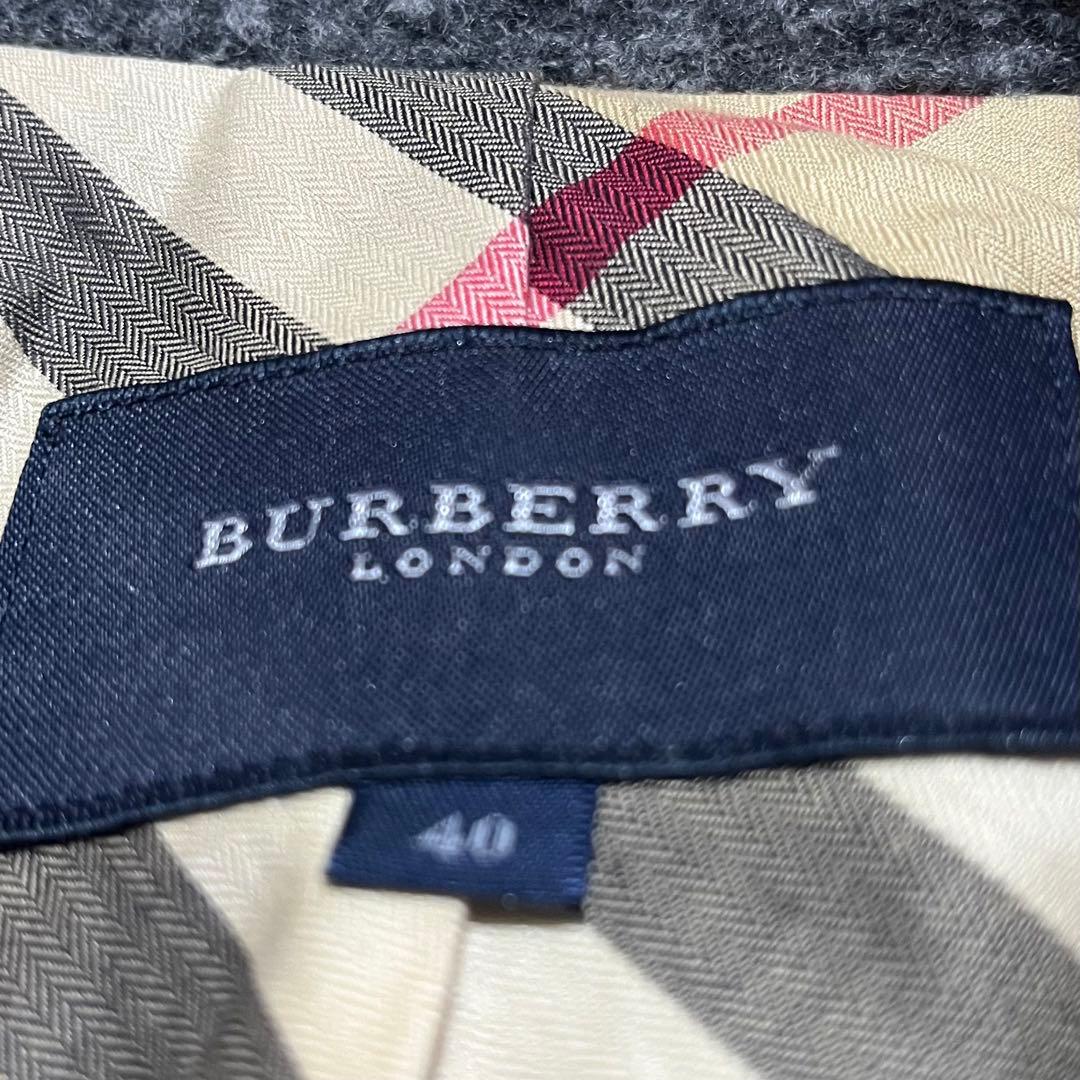 極美品バーバリーロンドンテーラードジャケット 40(L) グレー　ノバチェック