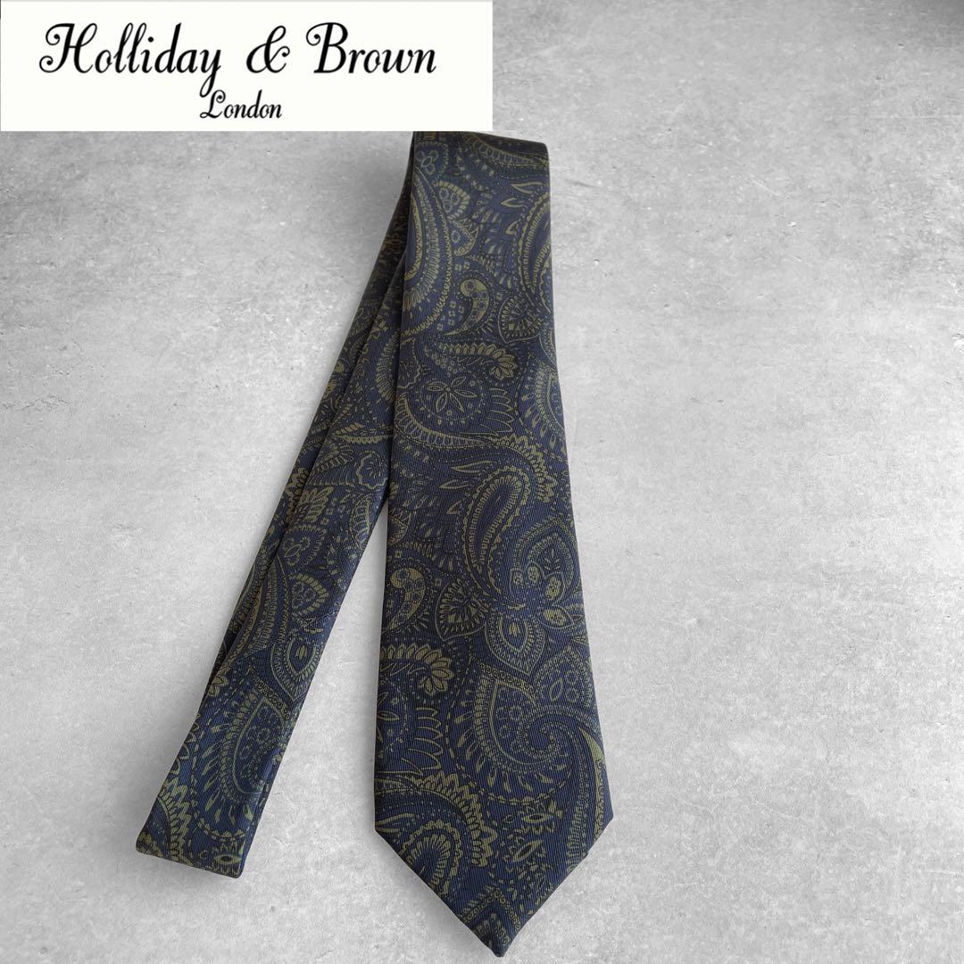 25年秋冬Holiday&Brownホリデー&ブラウン　ペイズリーネクタイ