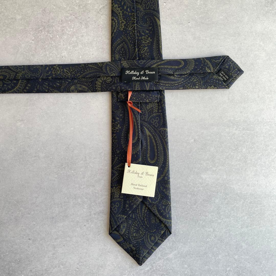 25年秋冬Holiday&Brownホリデー&ブラウン　ペイズリーネクタイ