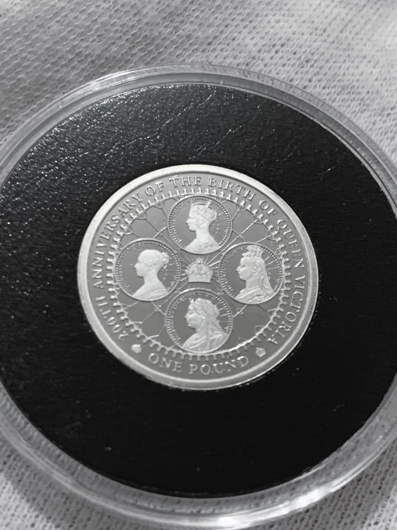 オルダニー島 ヴィクトリア 生誕200年記念 プルーフ銀貨