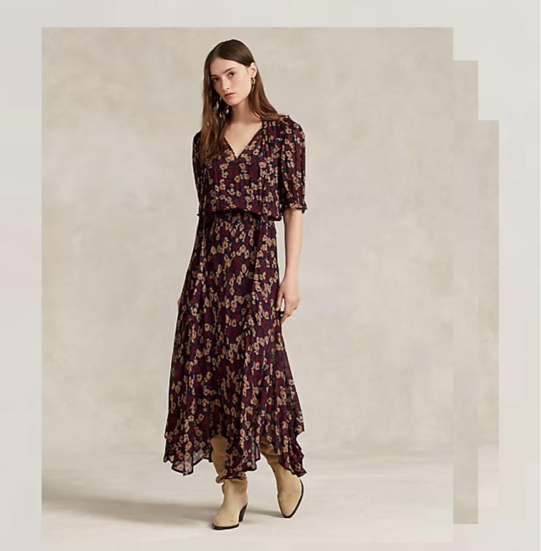 【最終値下げ】Polo Ralph Lauren フローラルタイネックドレス