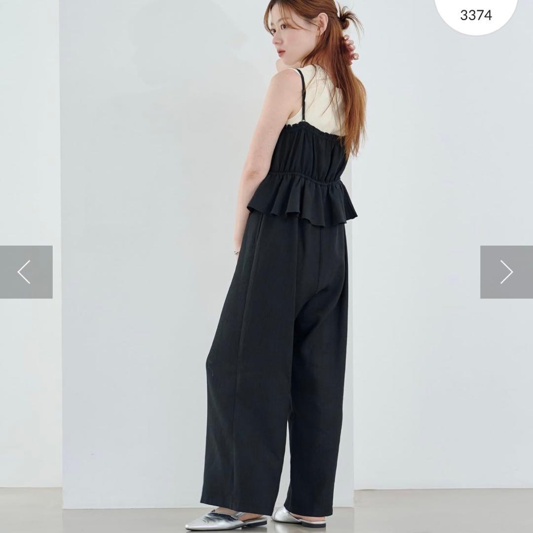 カスタネ ペプラムキャミサロペット サイズ0 ブラック