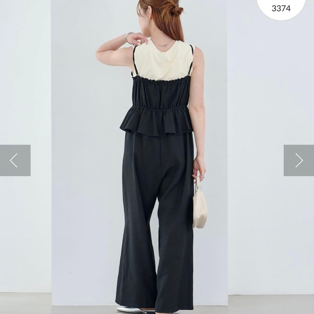 カスタネ ペプラムキャミサロペット サイズ0 ブラック