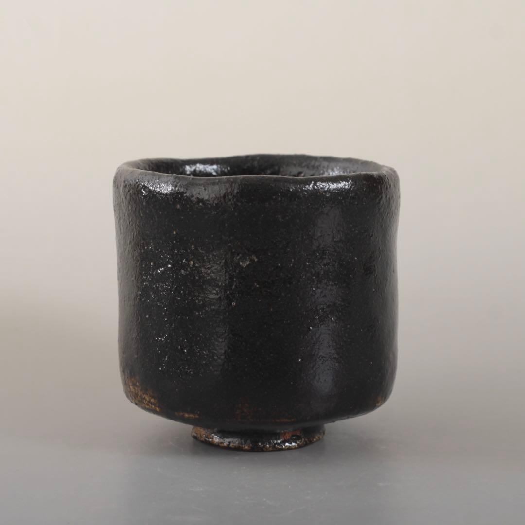 bluesky 黒楽 筒茶碗 茶道具 古道具 アンティーク