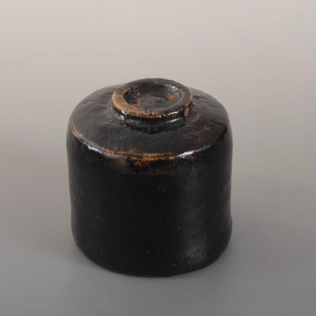 bluesky 黒楽 筒茶碗 茶道具 古道具 アンティーク